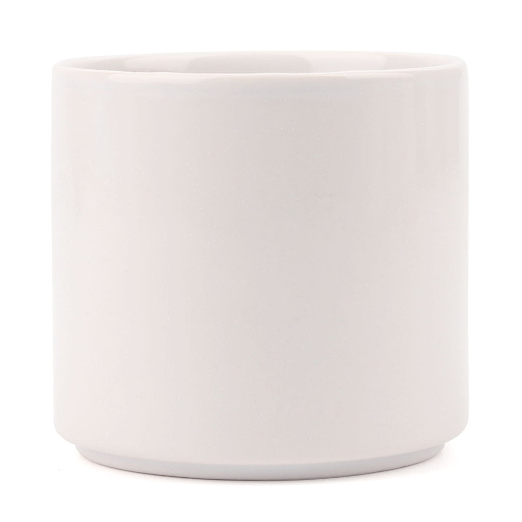 2in White Modern Cylinder Pot