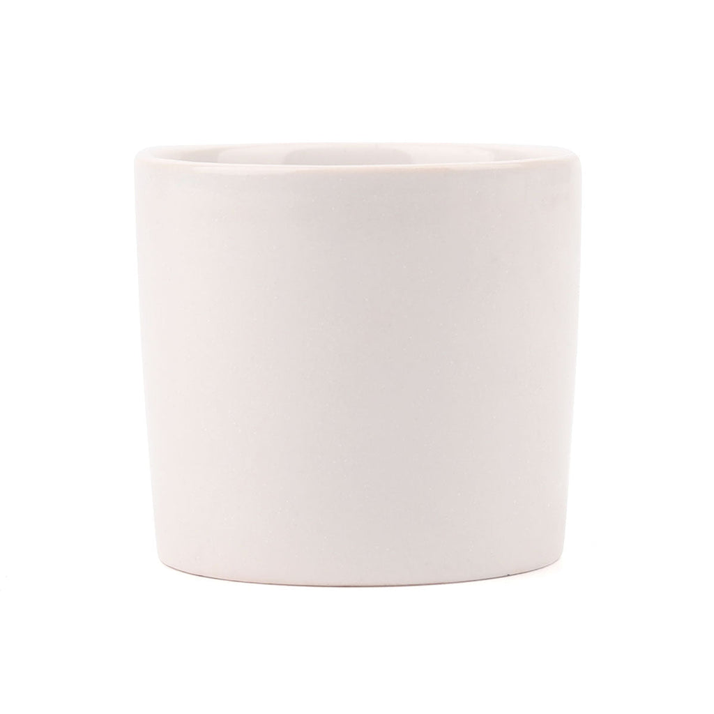 2in White Modern Cylinder Pot