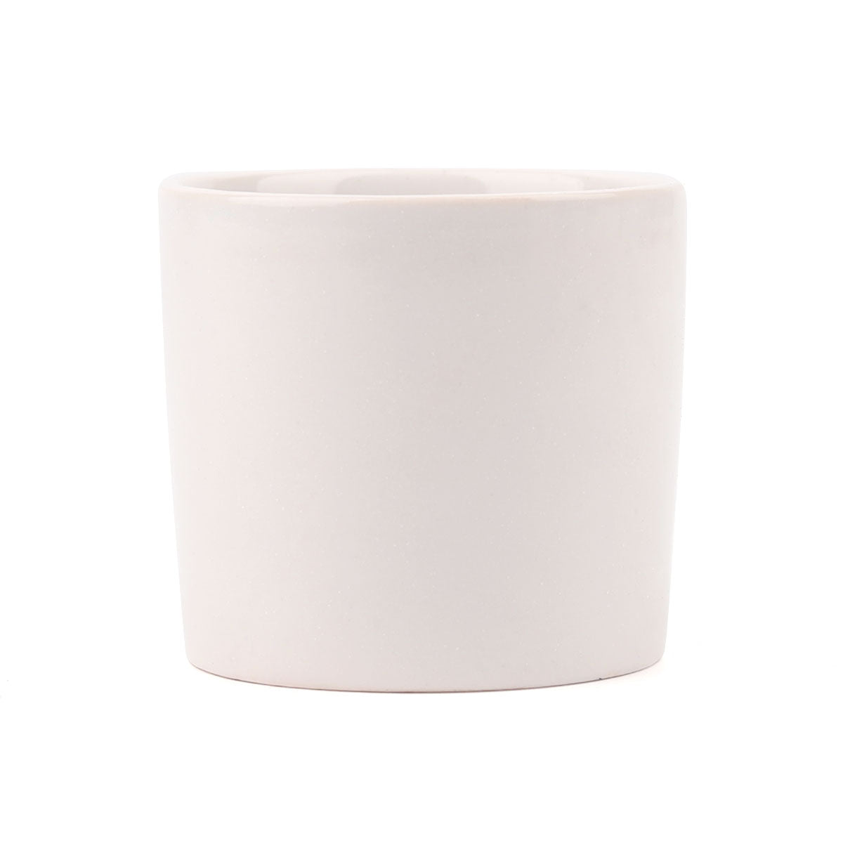 2in White Modern Cylinder Pot