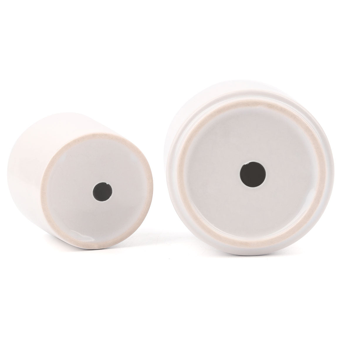 2in White Modern Cylinder Pot