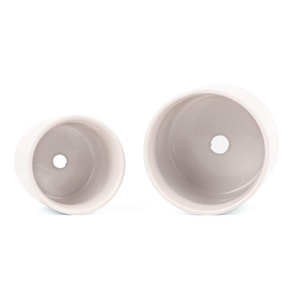 2in White Modern Cylinder Pot