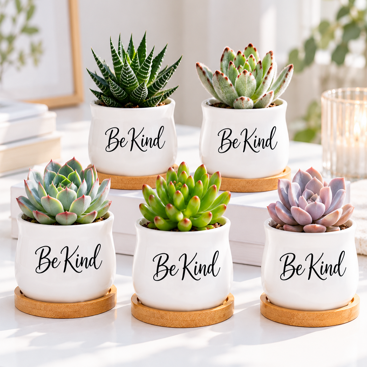 Pack of Succulent Pot - Be Kind