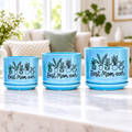 Iridescent Blue Ceramic Pot - Best Mom Ever