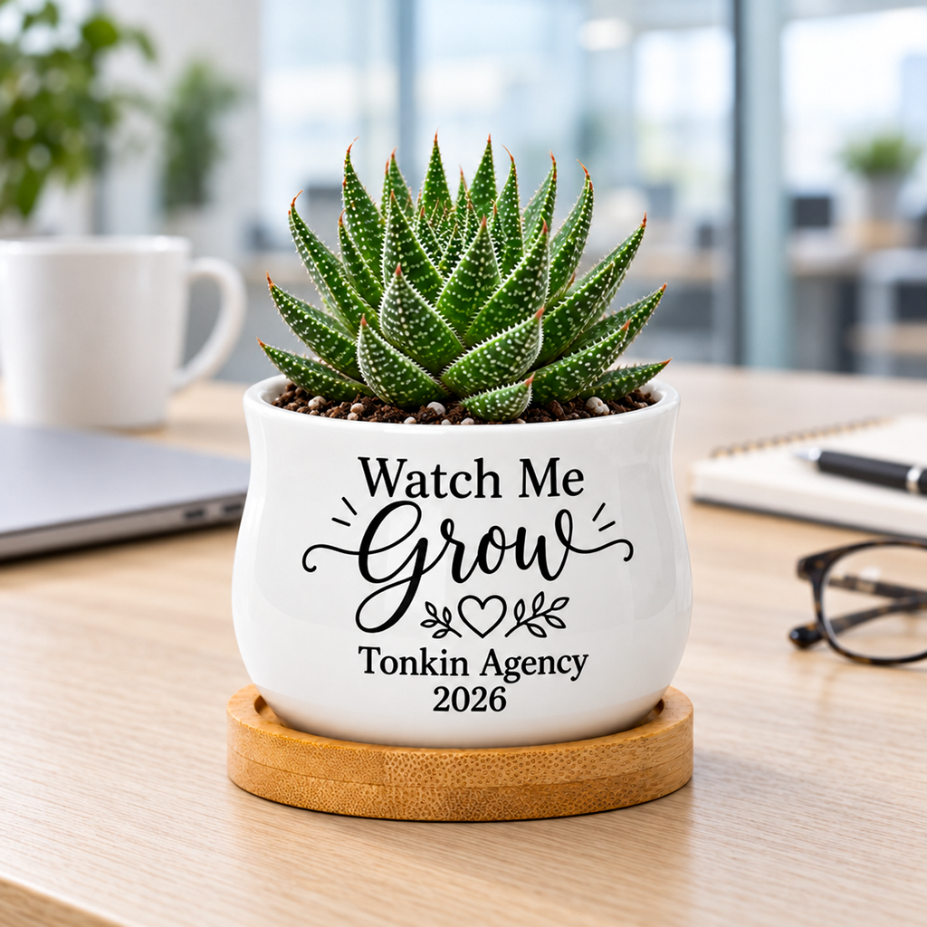 Personalized Succulent Pot for Corporate Favor - Watch me grow