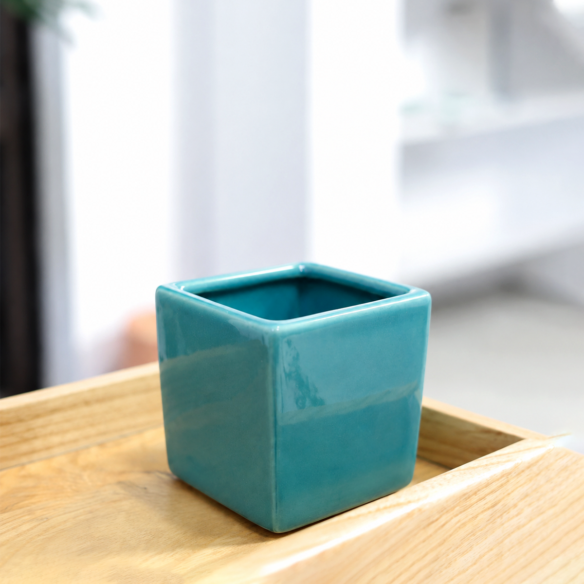 Ceramic Color Cube Container
