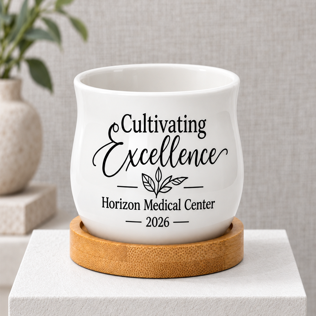 Personalized Succulent Pot for Corporate Favor - Cultivating Excellence
