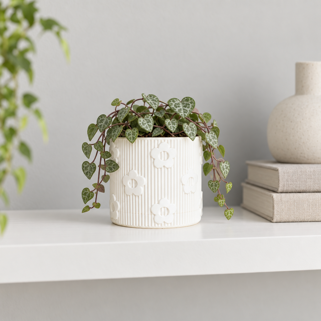 Daisy Flower Planter with Drainage Tray