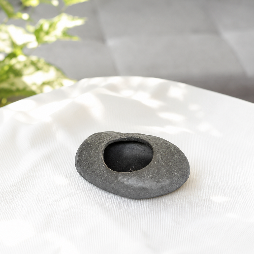 Gray Stone Ceramic Tillandsia Air Plant Holder Set
