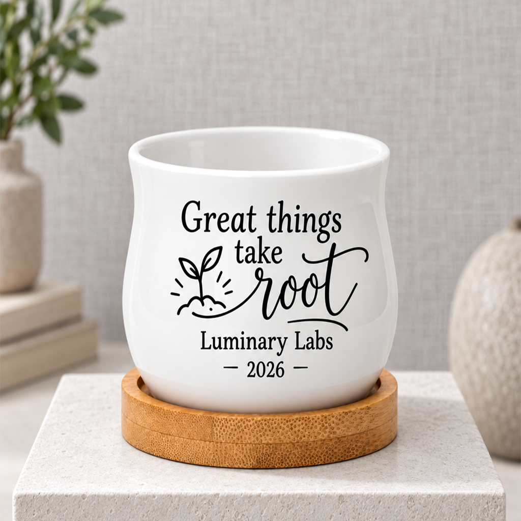 Personalized Succulent Pot for Corporate Favor - Great Things Take Root