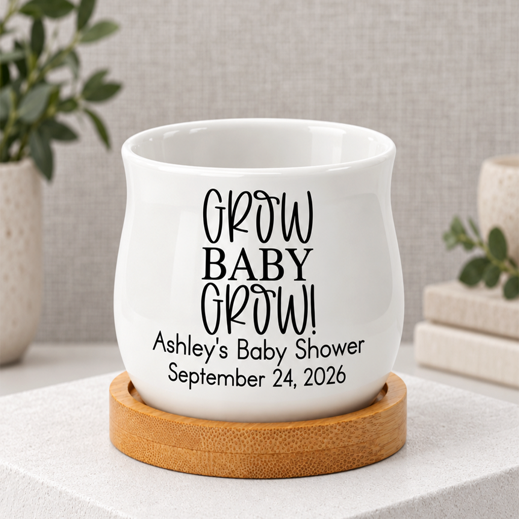 Personalized Succulent Pot - Grow Baby Grow