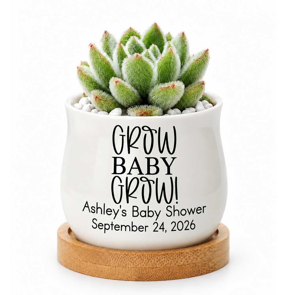 Personalized Succulent Pot - Grow Baby Grow