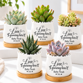 Pack of Personalized Succulent Pot for Baby Shower Favor - Love Growing Here