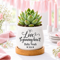 Personalized Succulent Pot for Baby Shower Favor - Love Growing Here