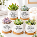 Pack of Personalized Succulent Pot for Wedding favor - Love In Full Bloom