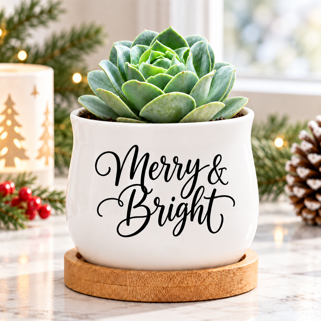 Succulent Pot - Merry & Bright
