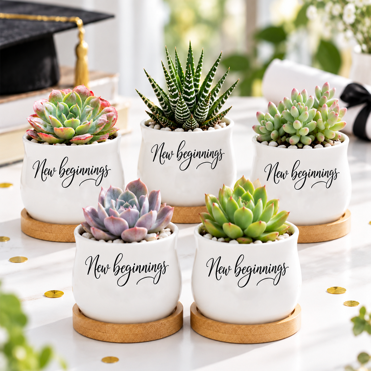 Pack of Succulent Pot - New beginnings