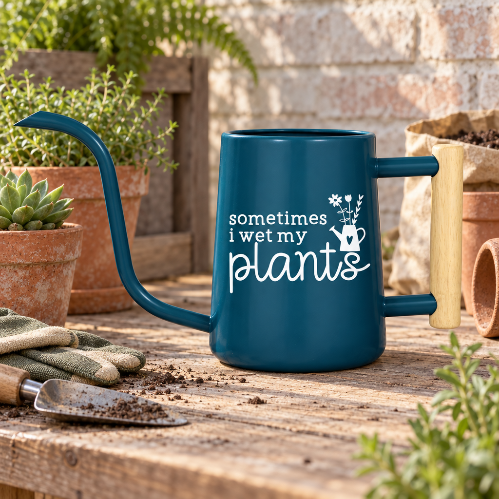 Personalized Metal Watering Can - Sometimes I Wet My Plants