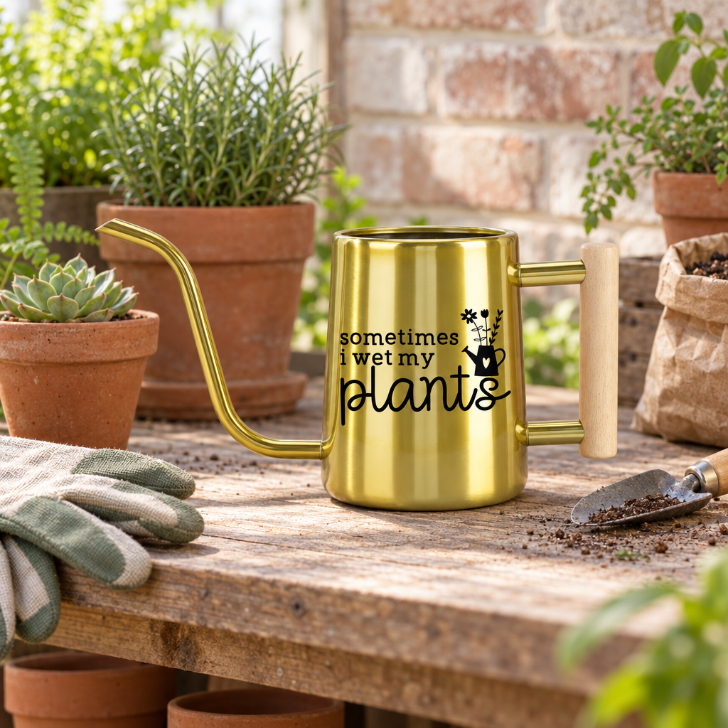 Personalized Metal Watering Can - Sometimes I Wet My Plants