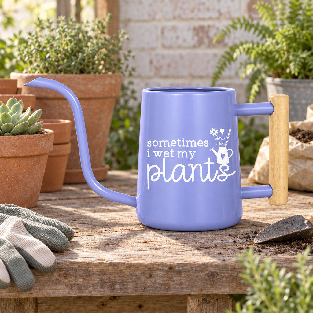 Personalized Metal Watering Can - Sometimes I Wet My Plants