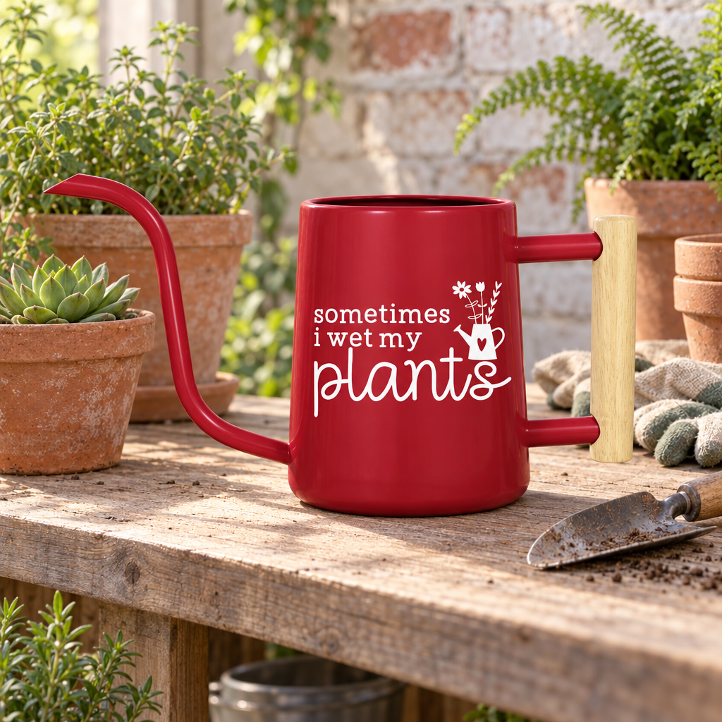 Personalized Metal Watering Can - Sometimes I Wet My Plants
