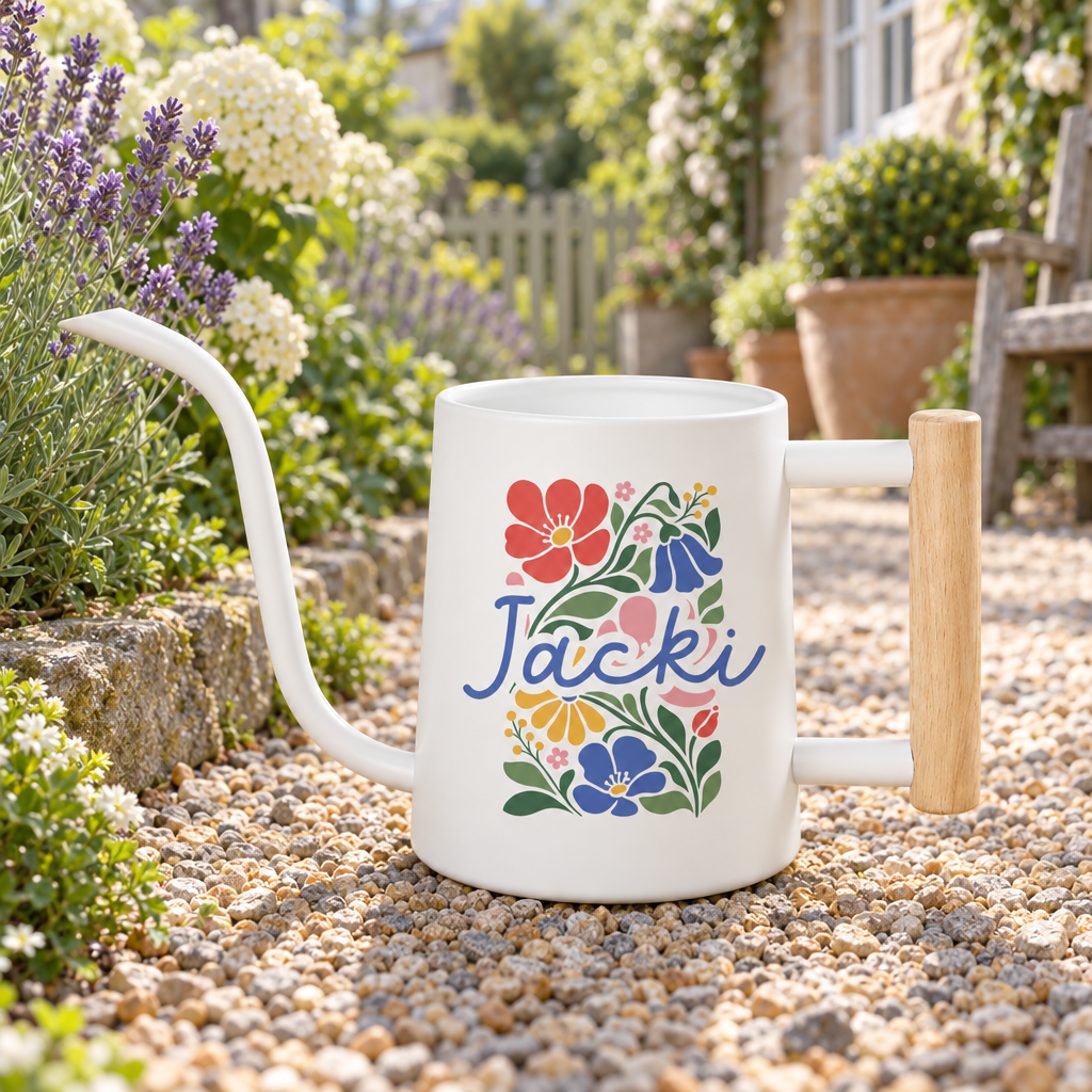 Personalized Watering Can - Colorful Floral