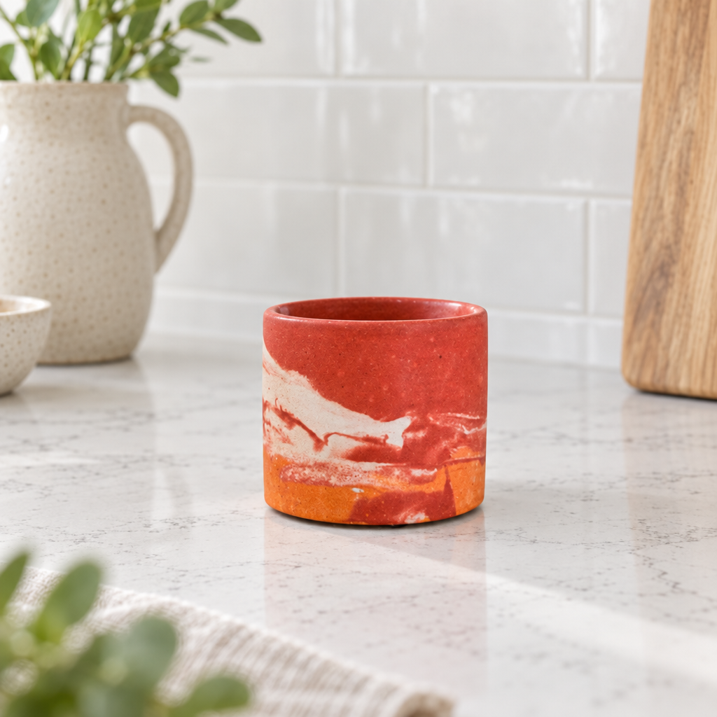 Red Watercolor Pot