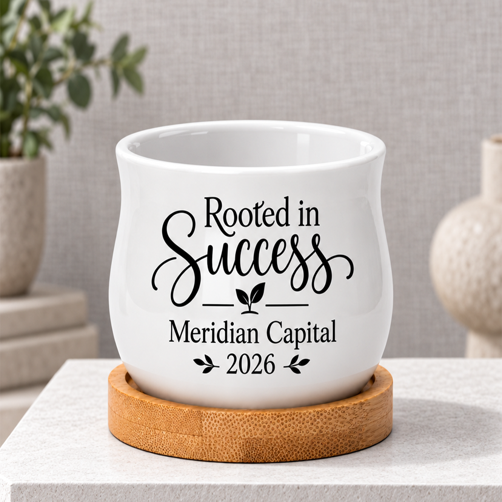 Personalized Succulent Pot for Corporate Favor - Rooted In Success