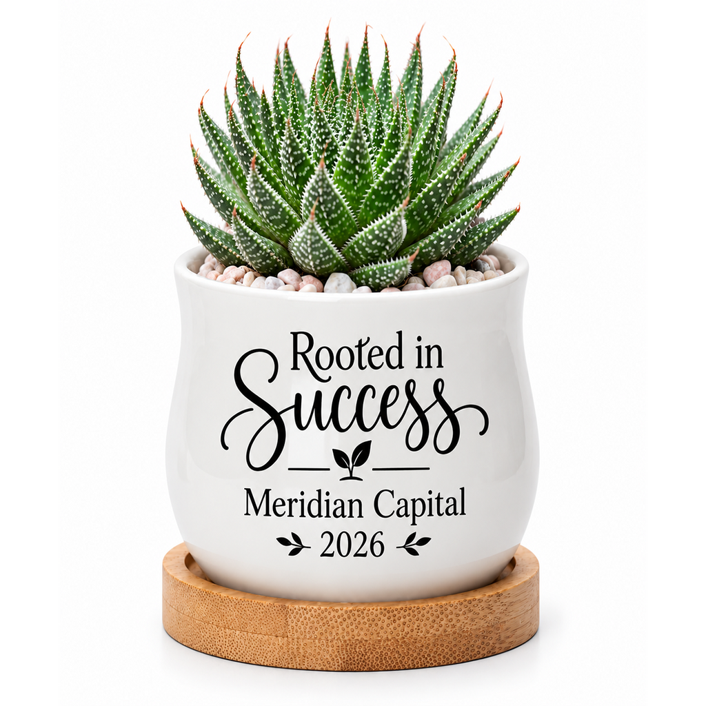 Personalized Succulent Pot for Corporate Favor - Rooted In Success