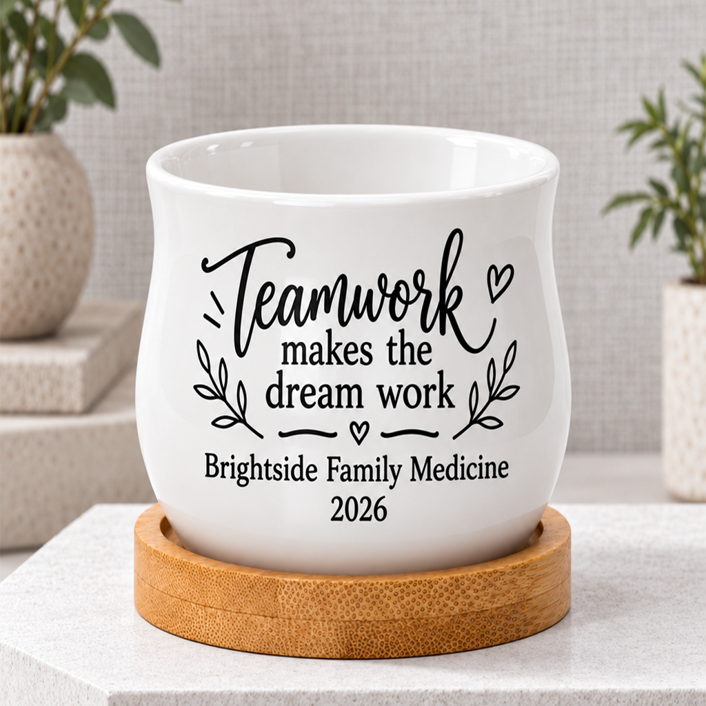 Personalized Succulent Pot for Corporate Favor - Teamwork