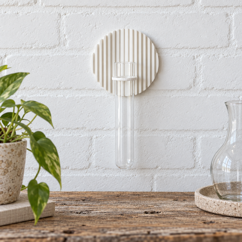 Textured Ridge Wall Hanging Vase