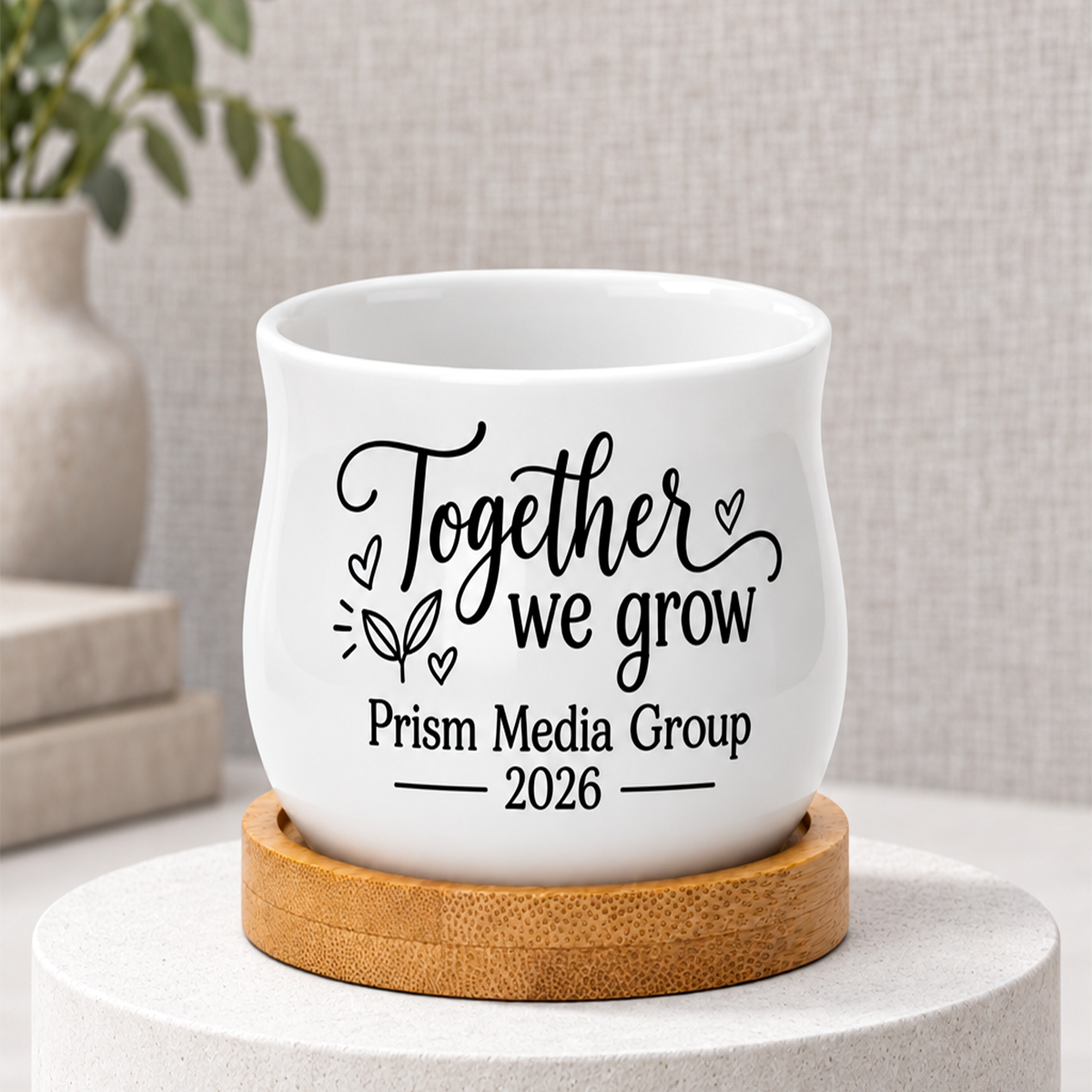 Personalized Succulent Pot for Corporate Favor - Together we grow