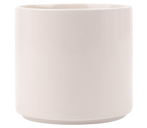2in White Modern Cylinder Pot